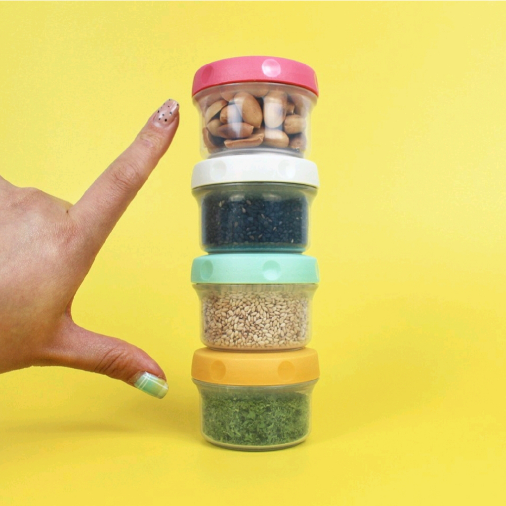 LocknLock ชุดภาชนะบรรจุอาหารขนาดเล็ก 80 มล. 4 ชิ้น | กล่องเก็บของขนาดเล็กสุญญากาศสําหรับขนมขบเคี้ยวยาและเครื่องปรุงรส - รูปที่ 5