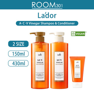 [Lador] Lador ACV แชมพูและครีมนวดผม น้ําส้มสายชู แอปเปิ้ล (150 มล., 430 มล.) วีแกน / ทรีตเมนต์บํารุงผม / ขัดผิว / คัน