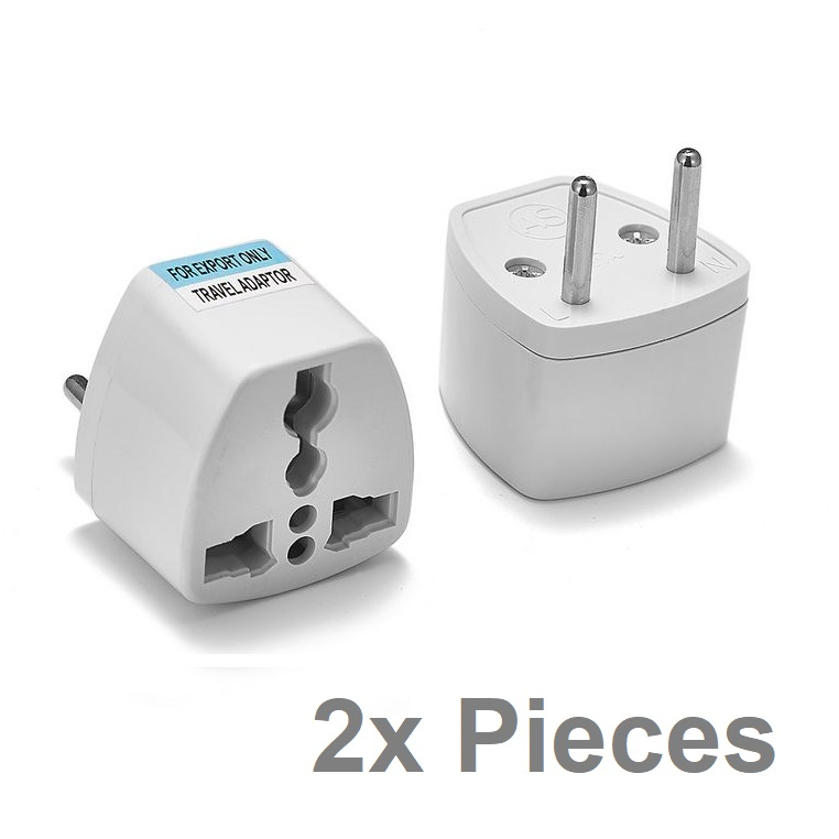 EU Korea 2 Pin Travel Plug Adapter Converter UK/HK/MY/SG to EU/IND/KOREA 2 ชิ้น