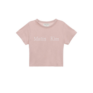 [MATIN Kim] เสื้อครอป โลโก้มาติน สีชมพู