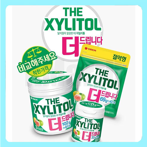 [Orion] The Xylitol ขนมเคี้ยว 102 กรัม / 3 รส (เลม่อน, พีช, แอปเปิ้ล) / ประมาณ 62ea ราคา ถูกที่สุด ดีลบีเคเค แกลเลอรีภาพที่ 2