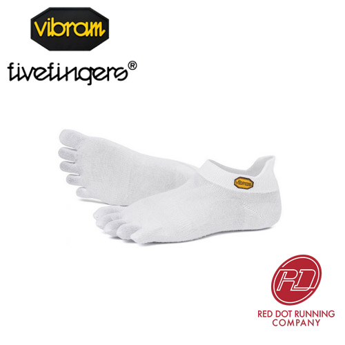 Vibram Five Fingers - No Show Toe Socks - สีขาว