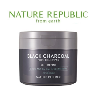 [NATURE REPUBLIC] Natural Made Black Charcoal Pore Toner Pad 100g  แผ่นโทนเนอร์ถ่านชาร์โคล สีดํา ธรรมชาติ  สินค้าเกาหลีแท้ๆส่งตรงจากเกาหลี