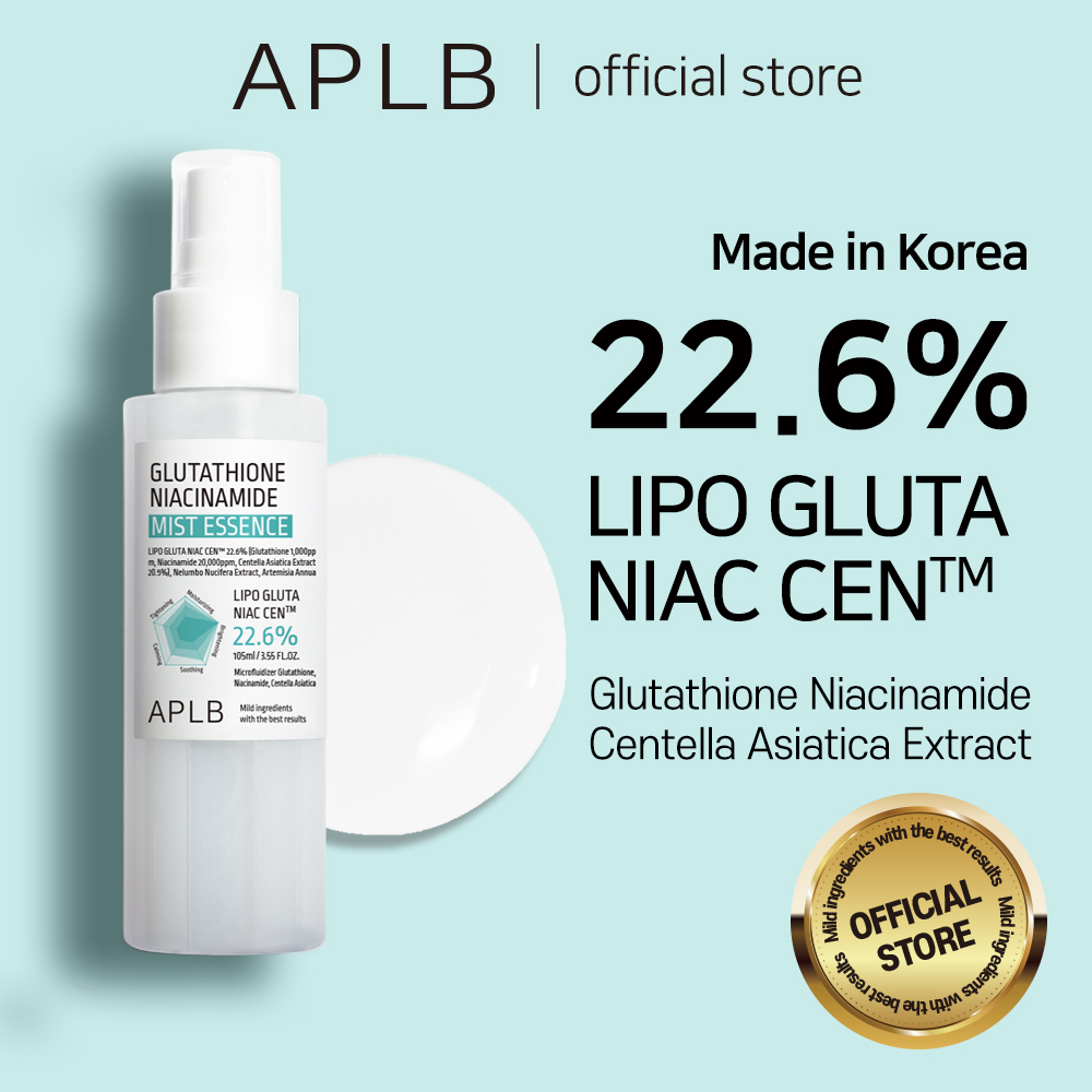 APLB Glutathione Niacinamide Mist Essence 105ml APLB กลูต้าไธโอน ไนอาซินาไมด์ มิสต์ เอสเซนส์ | เติมความชุ่มชิ้นระหว่างวัน