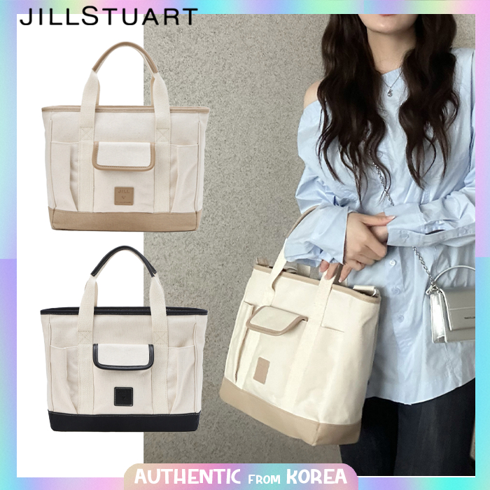 Jill BY JILL STUART FOR WOMEN [Eddy] Canvas Toolbox Tote Bag 2 สี