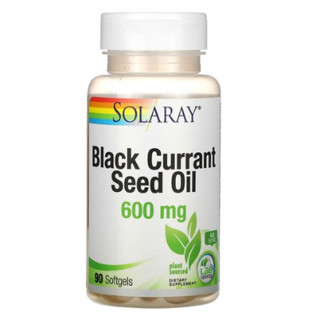 Solaray Black Current Seed Oil 600 มก. เจลนิ่ม [90 เม็ด]