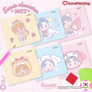 [ Ilovepainting ] สติกเกอร์ปักครอสสติตช์ ลายตัวละคร NCT x Sanrio 9.5x11 NCT127 NCT dream Way V Kpop IDOL DIY