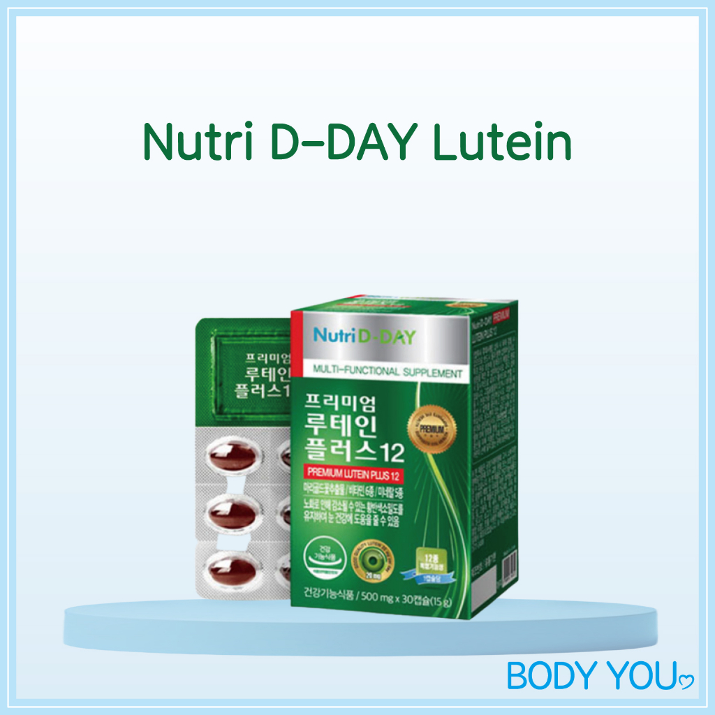 [Nutri D Day] Eye Lutein 30 แคปซูล ซอฟท์เจล ซูเปอร์ลูทีน 6 วิตามิน 5 แร่ธาตุ เกาหลี ดีต่อสุขภาพ *Nut