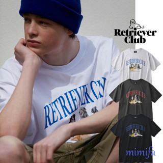 RETRIEVER CLUB เสื้อยืดแขนสั้น คอกลม พิมพ์ลาย RETRIEVER FRIENDS