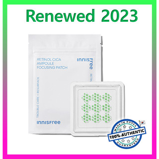 Innisfree แผ่นแพทช์โฟกัส Retinol Cica Ampoule 1ea/9patches (2023 AD)