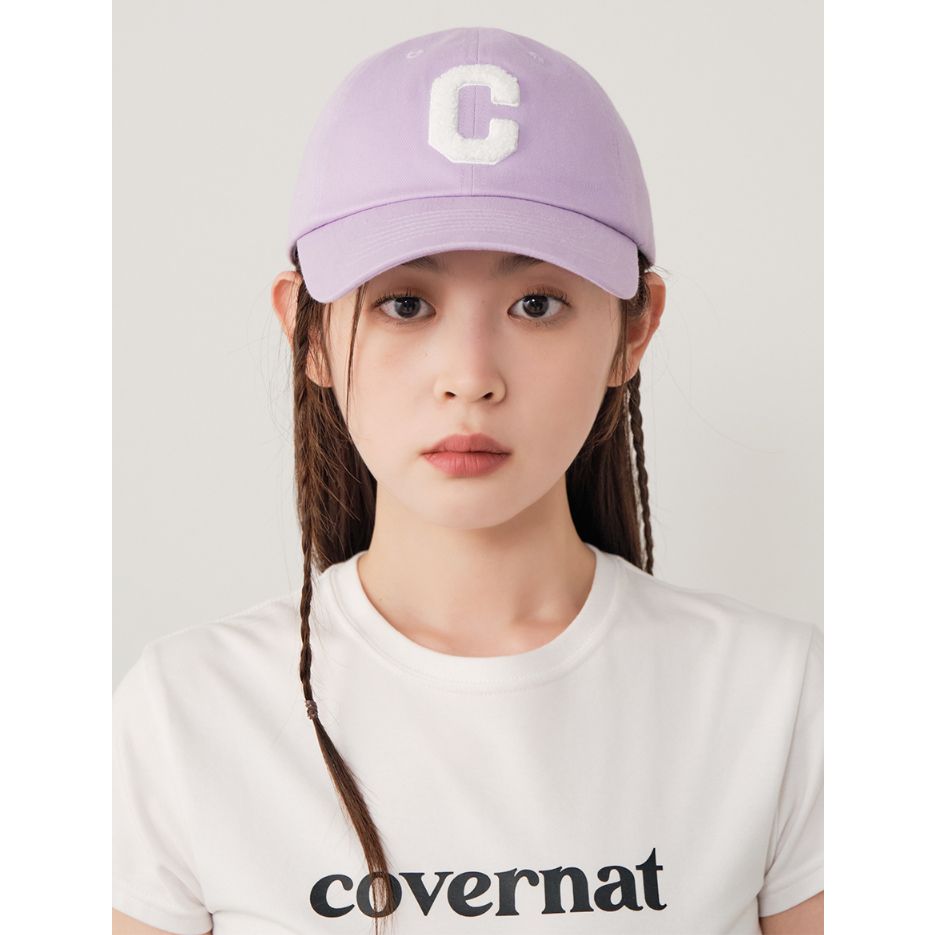 หมวกแก๊ป BlackPink Lisa [COVERNAT] หมวกเบสบอล โลโก้ C ขนาดใหญ่ สีพาสเทล / Unisex / 9 สี / ฟรีไซซ์ / สินค้าเกาหลีใต้ / ของแท้ 100%