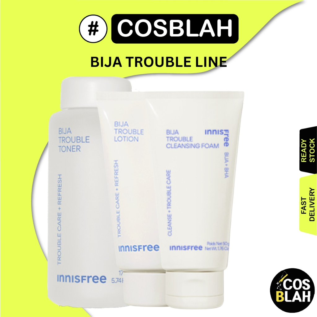 Innisfree Bija Trouble / Cica Line (Bija Lotion/ Skin/ Foam Cleanser/ Cica Ba_lm EX)