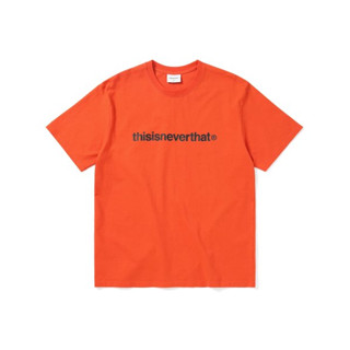 [Thisneverthat] เสื้อยืดลําลอง แขนสั้น พิมพ์ลายโลโก้ T-Logo Vermilion