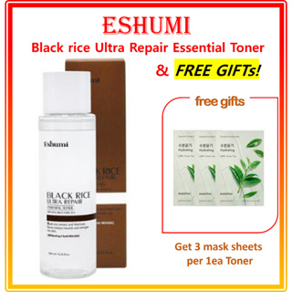 Eshumi Black rice Ultra Repair โทนเนอร์ที่จําเป็น (ฟรีของขวัญ)★ Innisfree Energy Mask X 3EA)