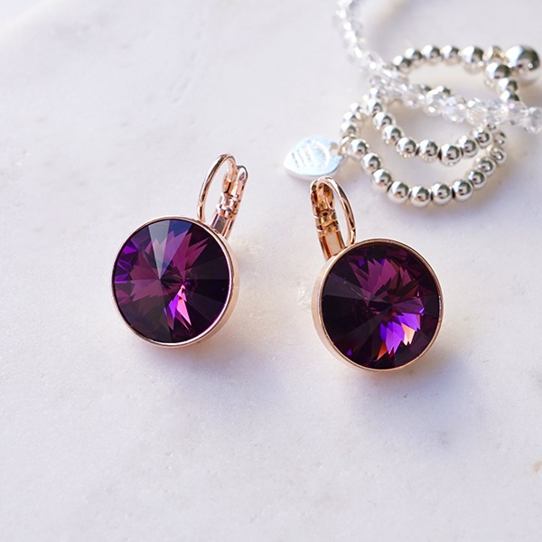 Beyond Life ต่างหูคริสตัลออสเตรีย ทรงกลม 14 มม. esg1401