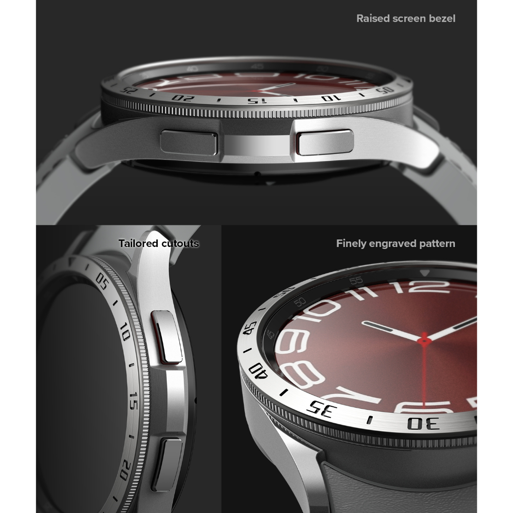 Ringke Bezel Styling สำหรับ Galaxy Watch 6 Classic 47mm น้ำหนักเบากาวกรอบสแตนเลส
