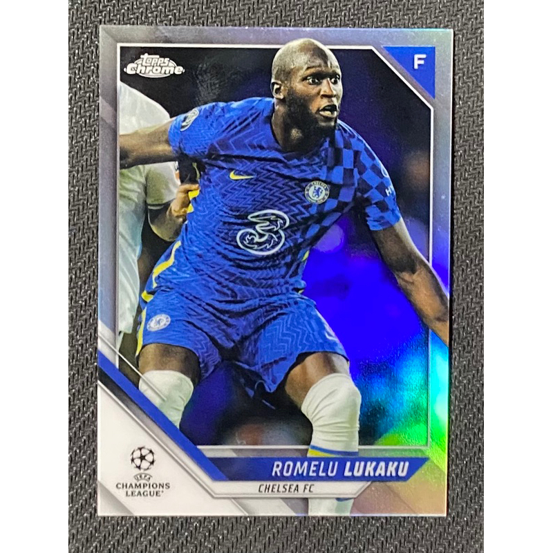 การ์ดฟุตบอล Topps 2022 UCL Chrome Romelu Luaku Chelsea FC 166 Silver Refractor