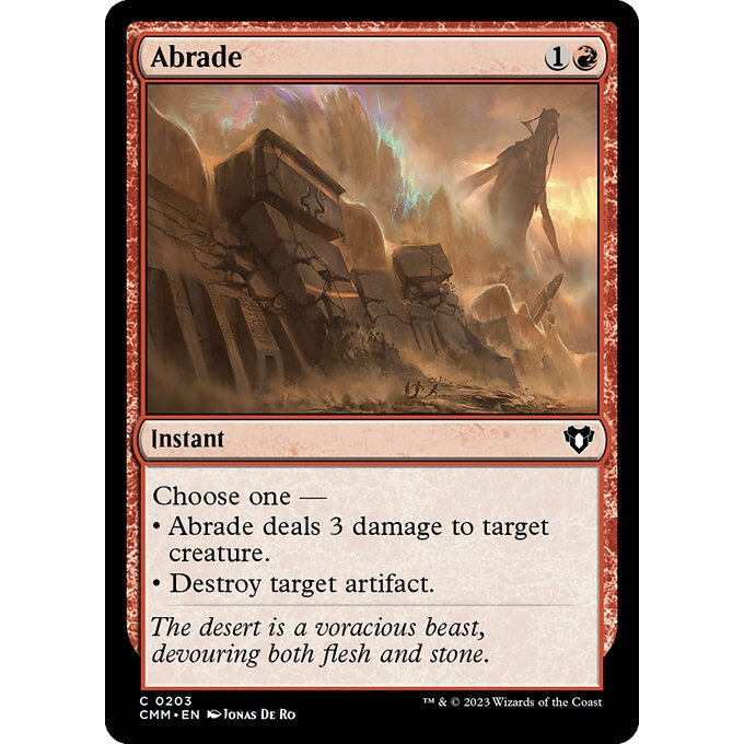 Cmm_203 Abrade MTG Magic: The Gathering: Commander Masters Common