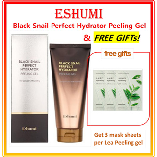 Eshumi Black Snail Perfect Hydrator เจลลอกผิว (ฟรีของแถม)★ Innisfree Energy Mask X 3EA)