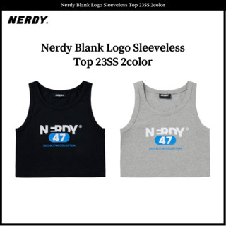 เสื้อแขนกุด ลายโลโก้ Nerdy 23SS 2 สี