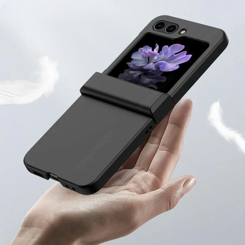 เคส Z Flip5 พร้อมตัวป้องกันบานพับเคสโทรศัพท์แบบแข็งสําหรับ Samsung Z Flip5