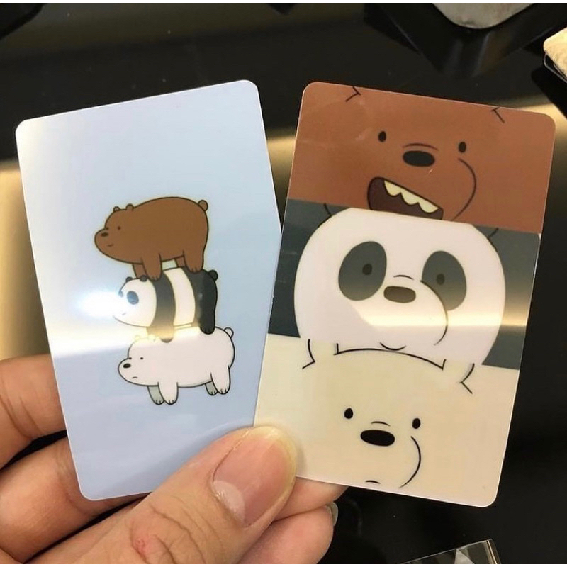 สติ๊กเกอร์การ์ด WE BARE BEARS EZ-LINK / WE BARE BEARS / สติ๊กเกอร์ EZLINK CUSTOMISE / การ์ด WE BARE 