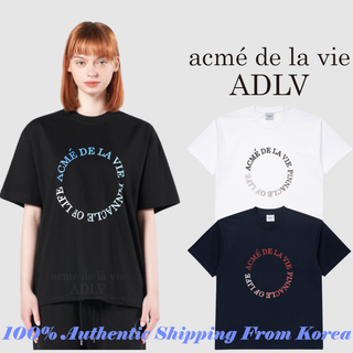 [acme De la vie] เสื้อยืดแขนสั้น พิมพ์ลายโลโก้ ARTWORK BASIC ADLV ของแท้ 100%