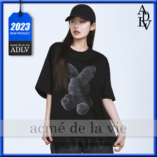 ✿ Acme de la vie ✿ Adlv ของแท้ เสื้อยืดคอกลม แขนสั้น ลายกระต่าย สไตล์เกาหลี โอเวอร์ไซซ์ สําหรับผู้หญิง และผู้ชาย 2023SS