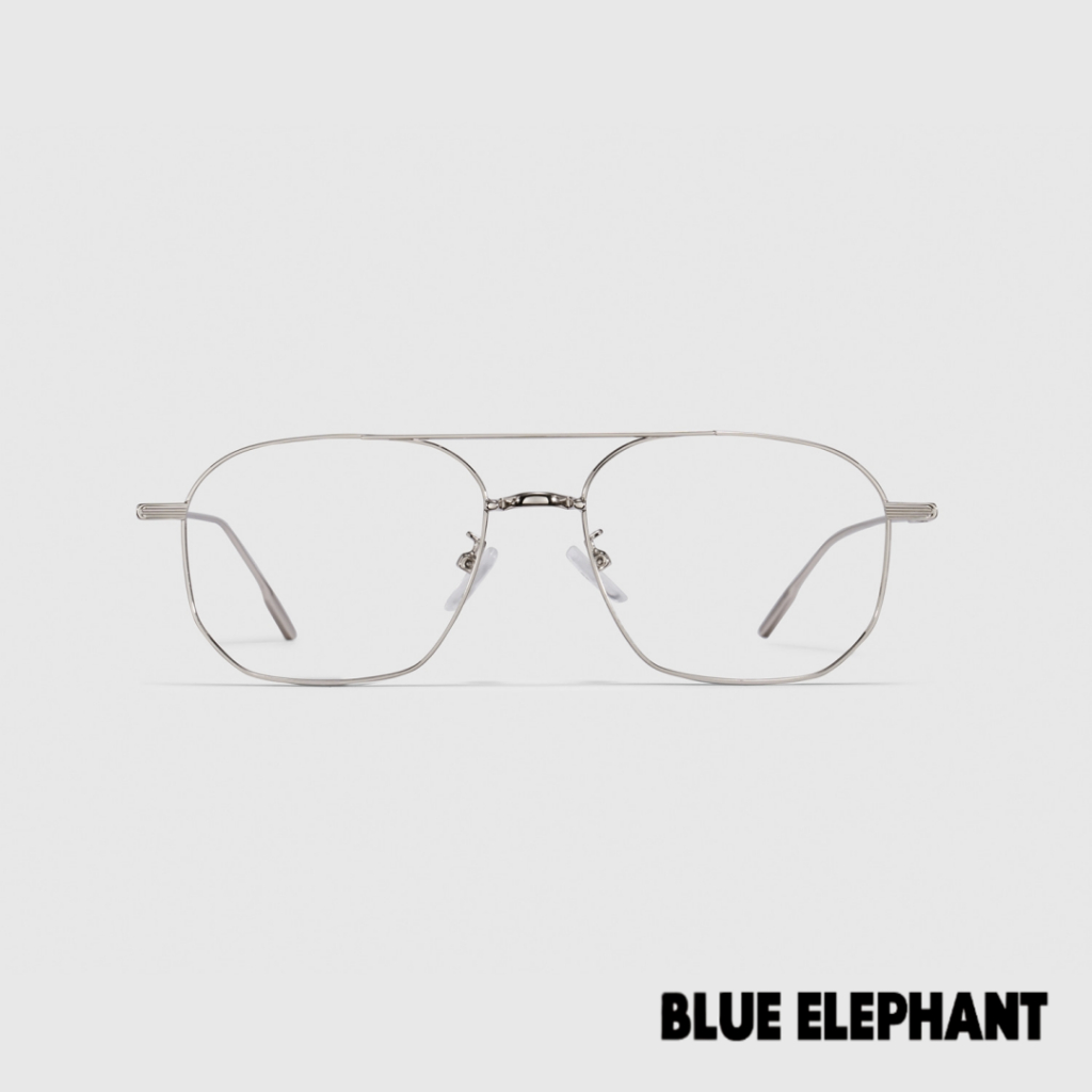 [BLUE Elephant] ใหม่ แว่นตา สีเงิน ของแท้ 100% | แว่นตา เบา สบาย มีสไตล์ บริสุทธิ์ และสะอาด | ส่งตรงจากเกาหลี