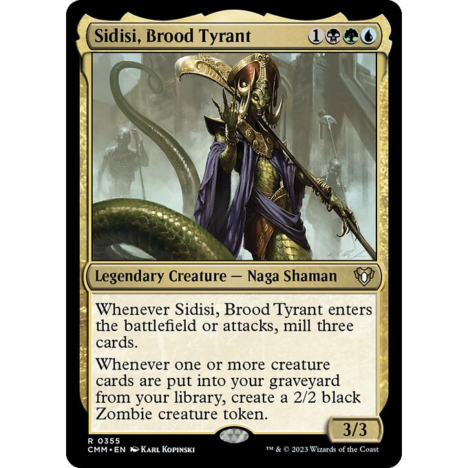 Cmm_355 Sidisi, Brood Tyrant MTG Magic: The Gathering: ผู้บัญชาการ Masters