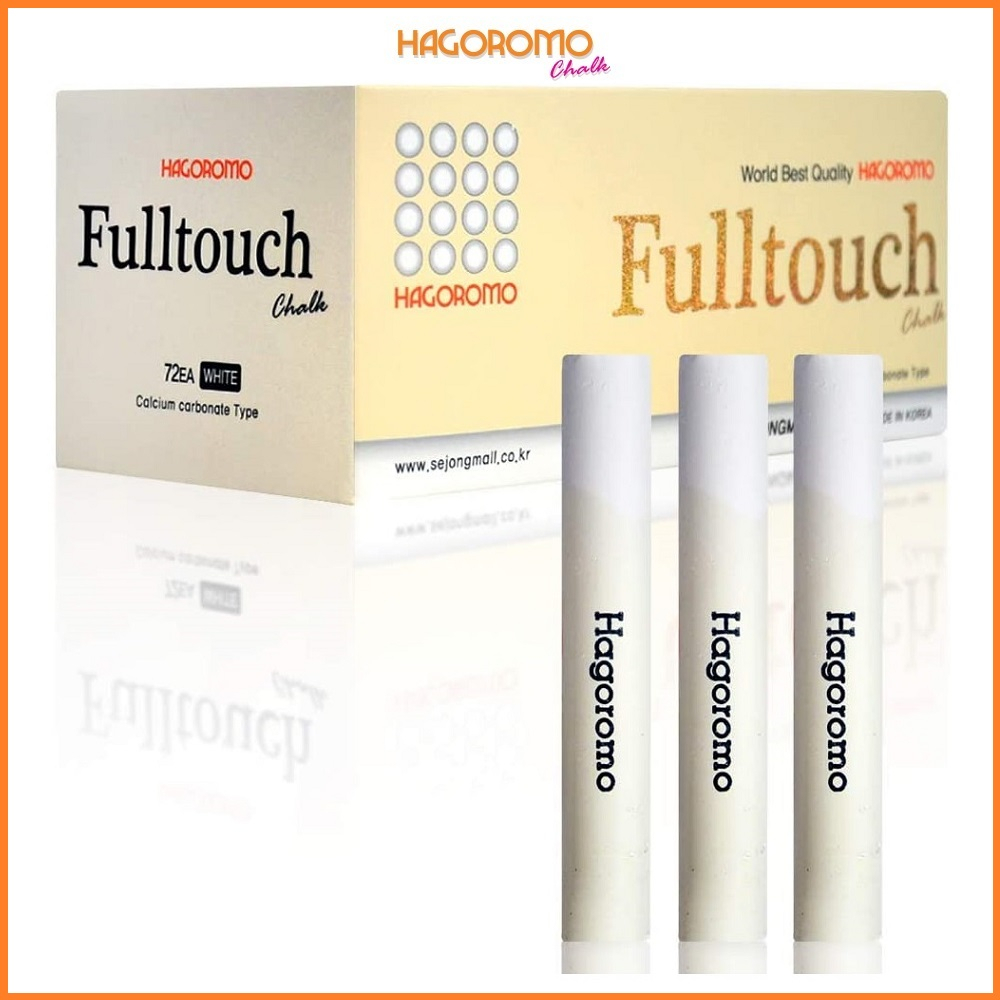 HAGOROMO Fulltouch Chalk White/3 or 5 color 72pcs, ชิ้น เคลือบอย่างดี ไร้ฝุ่น คุณภาพดี ผลิตในเกาหลี