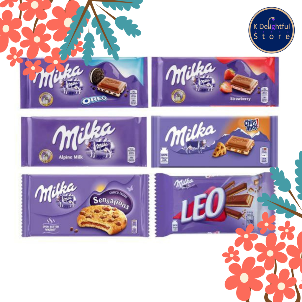 [Milka] Milka ช็อกโกแลต 5 รสชาติ / นมอัลไพน์ / LEO / ความรู้สึก / ชิป Ahoy / OREO / สตรอเบอร์รี่