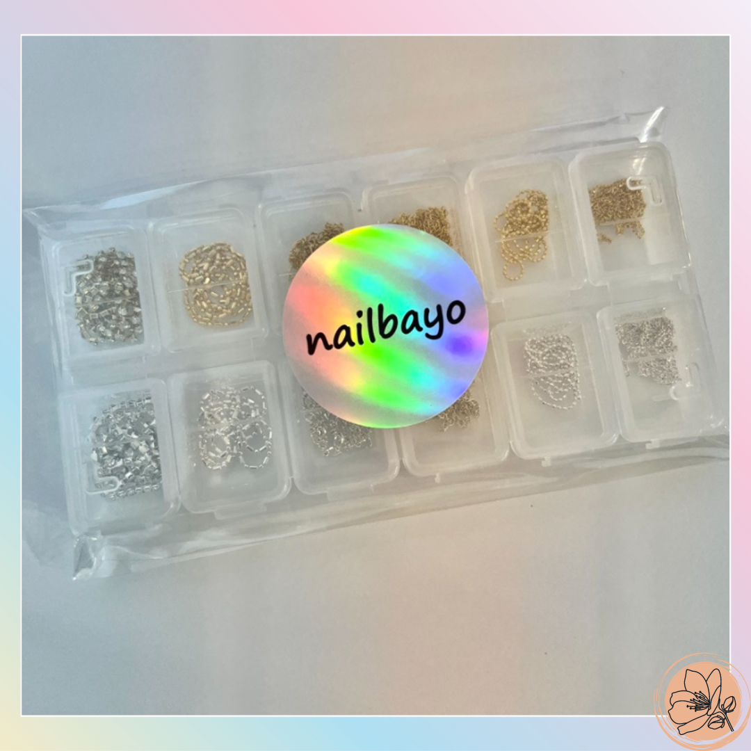 Nailbayo x 12 Type Set Nail Chain Nail Art