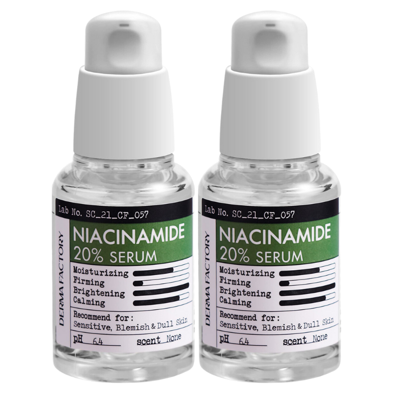 DERMA FACTORY Niacinamide 20% Serum 1.01 fl.oz / 30ml Value Set (2 แพ็ค) Expiry date: 2028.05