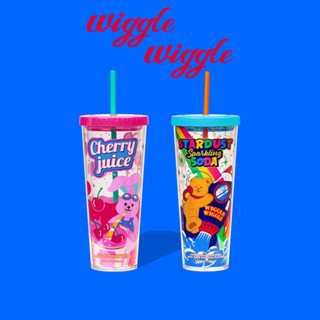[Wigglewiggle] แก้วน้ําเย็น 710 มล. ลายเชอร์รี่ น้ําผลไม้ สตาร์ดัสต์ โซดา