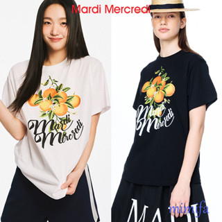 เสื้อยืด ลาย MARDI MERCREDI สีส้ม