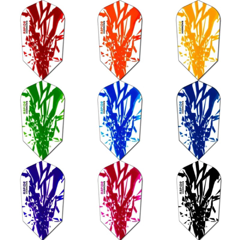 Harrows Rapide Flights [Slim] • 100 Microns • Dart Flights • SGDARTS