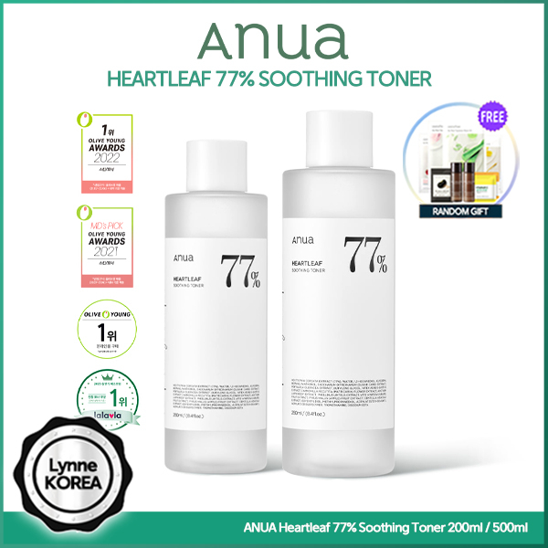 [250/500ml] ANUA Heartleaf 77% Soothing Toner 500ml
