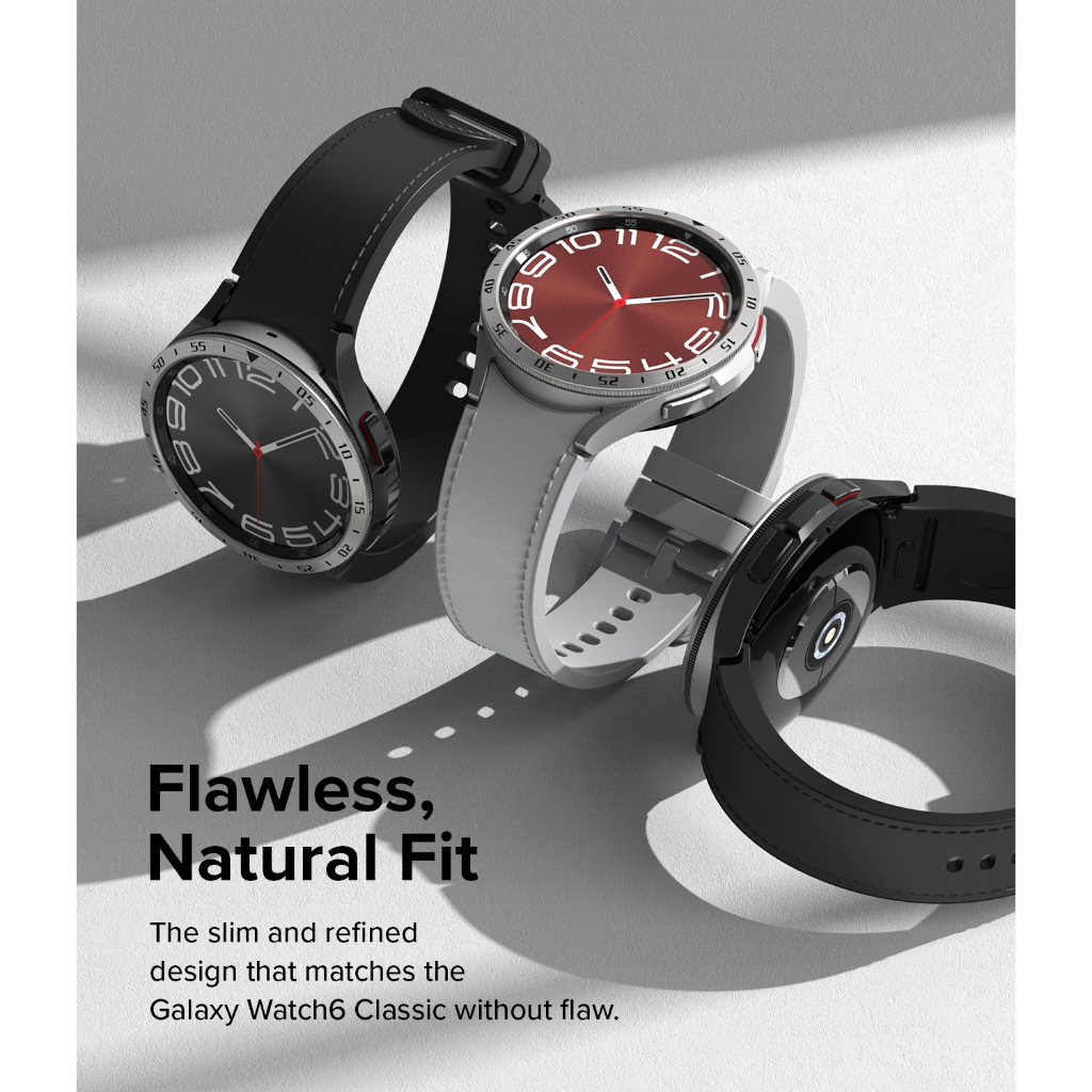 Ringke Bezel Styling สำหรับ Galaxy Watch 6 Classic 47mm น้ำหนักเบากาวกรอบสแตนเลส