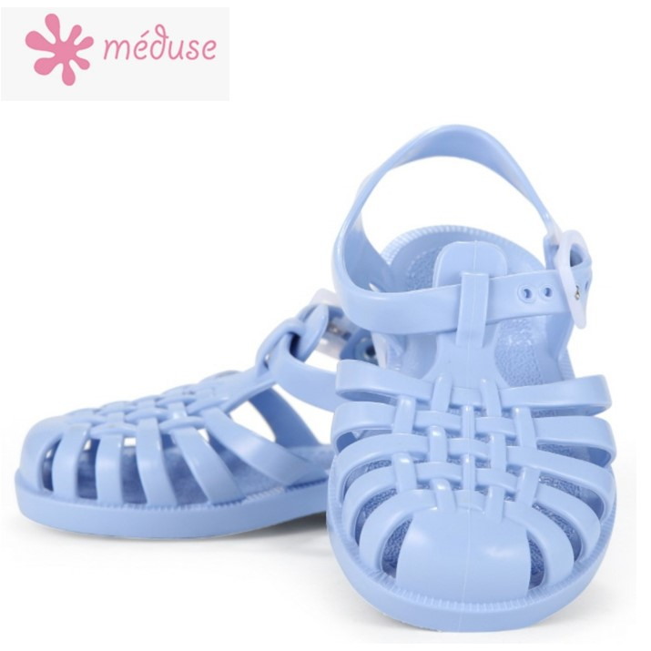 [MEDUSE] Sun201 รองเท้าแตะ สีฟ้าอ่อน สไตล์ฝรั่งเศส สําหรับเด็กผู้หญิง