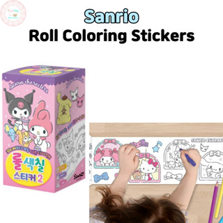 สติกเกอร์ระบายสี ลาย Sanrio Kuromi My Melody Kitty สําหรับตกแต่งสมุดไดอารี่ โทรศัพท์มือถือ แล็ปท็อป