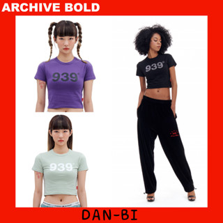 [ARCHIVE Bold] 939 เสื้อครอป โลโก้ 3 สี ONE SIZE SPAN เสื้อแขนสั้น ลําลอง สไตล์เกาหลี สินค้าขายดี