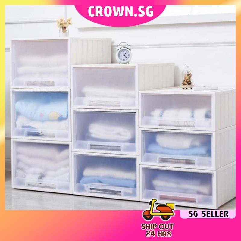 ลิ้นชัก/วางซ้อนกันได้/พลาสติกคอนเทนเนอร์organizer 5L/13L/25L/34L/50L/75Lองค์กรเสื้อผ้าIKEA
