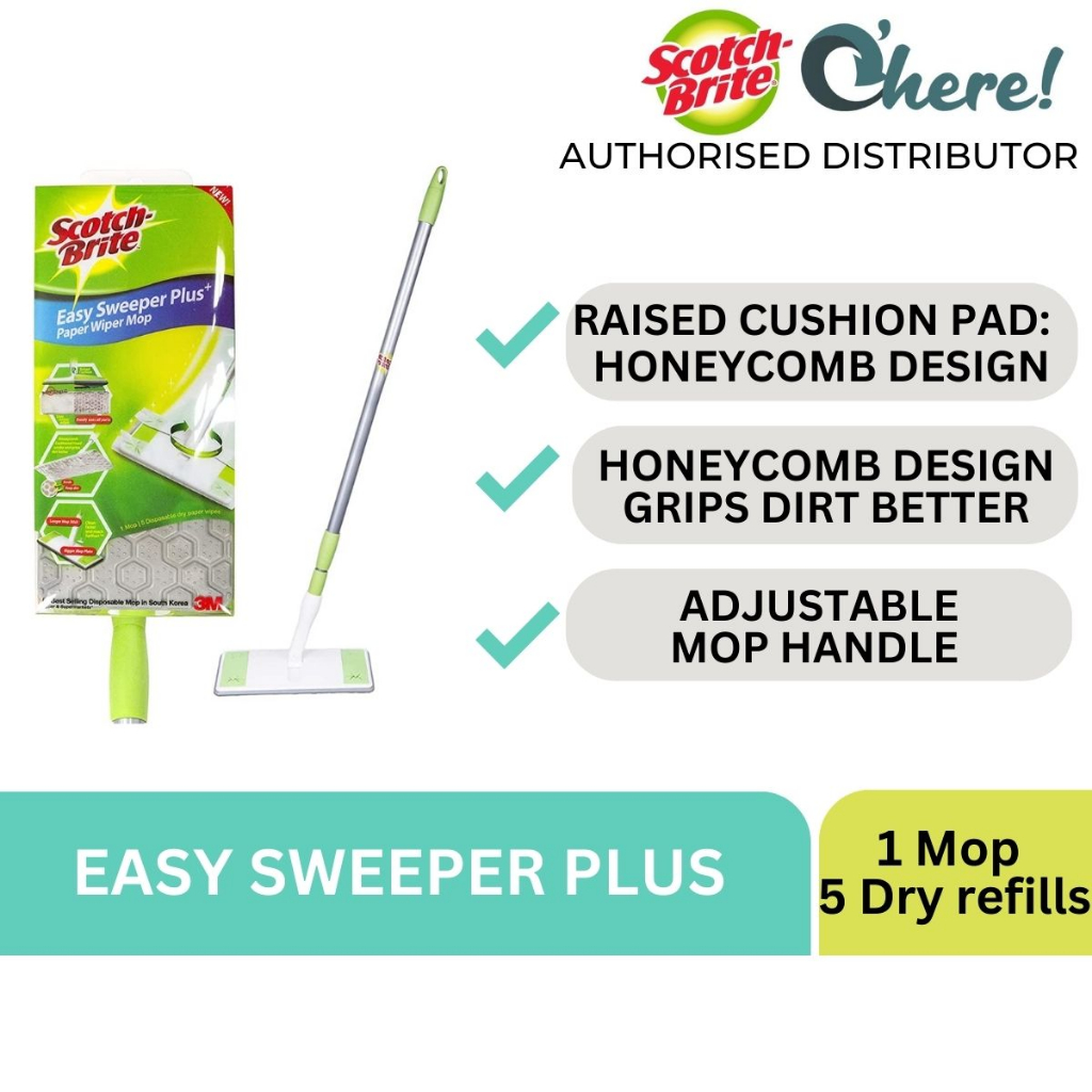 3m Scotchbrite Easy Sweeper Plus ชุดสตาร์ทปัดน้ําฝนกระดาษ