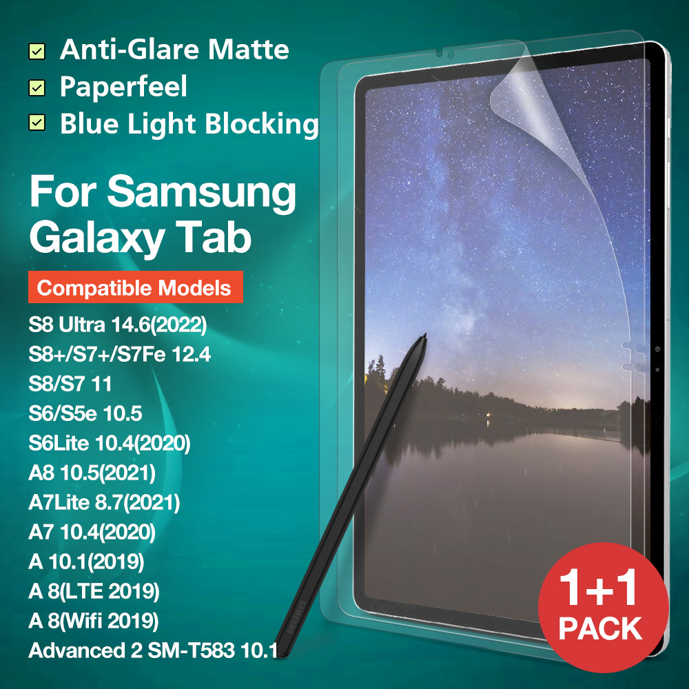 [DIACUBE] ฟิล์มกันรอยหน้าจอ เนื้อแมตต์ กันแสงสีฟ้า สําหรับ Samsung Galaxy Tab S8 Ultra Plus S6/S5e S6Lite A8 A7Lite