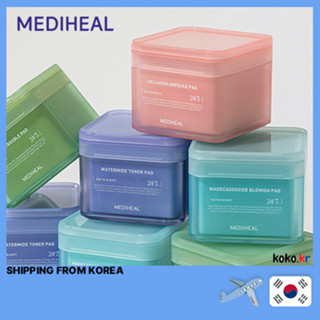 Mediheal แผ่นโทนเนอร์ 24/7 Day &amp; Night ทีทรี วอเตอร์ไมด์ มาดคาสโซไซด์ คอลลาเจน ฟิโตเอนไซม์ พร้อมของแถม