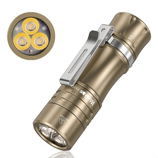 【Brass】Wurkkos Ts10 ไฟฉาย EDC 14500 ขนาดเล็ก พร้อมไฟ Led 90 ดวง 3 ชิ้น และสีเดียว Aux Anduril 2.0