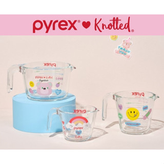 🎀【พร้อมส่ง】 Pyrex x Knotted Glass Measuring Cup 250ml/ 500ml/ 1000ml (3P/Set)