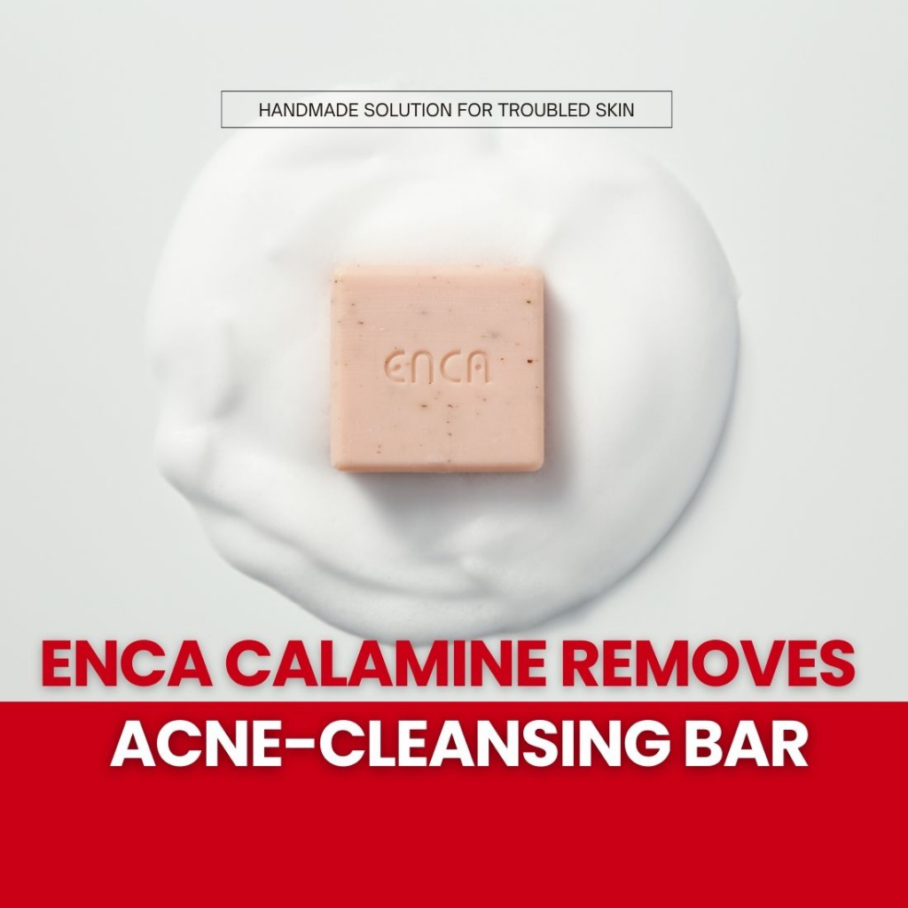 สบู่ลดสิว Calamine Acne Cleansing Bar คุมมัน ลดสิวอุดตัน สำหรับผิวมัน 120g | ENCA