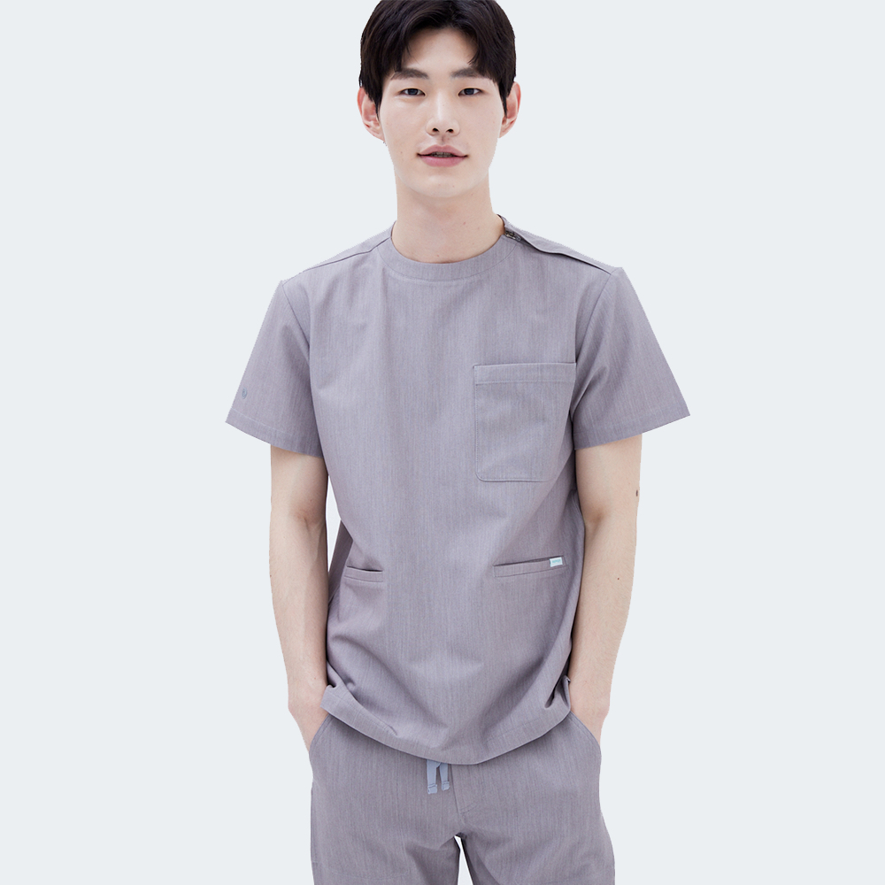 Aepion GALEN เสื้อคอกลม สีเทา สําหรับผู้ชาย